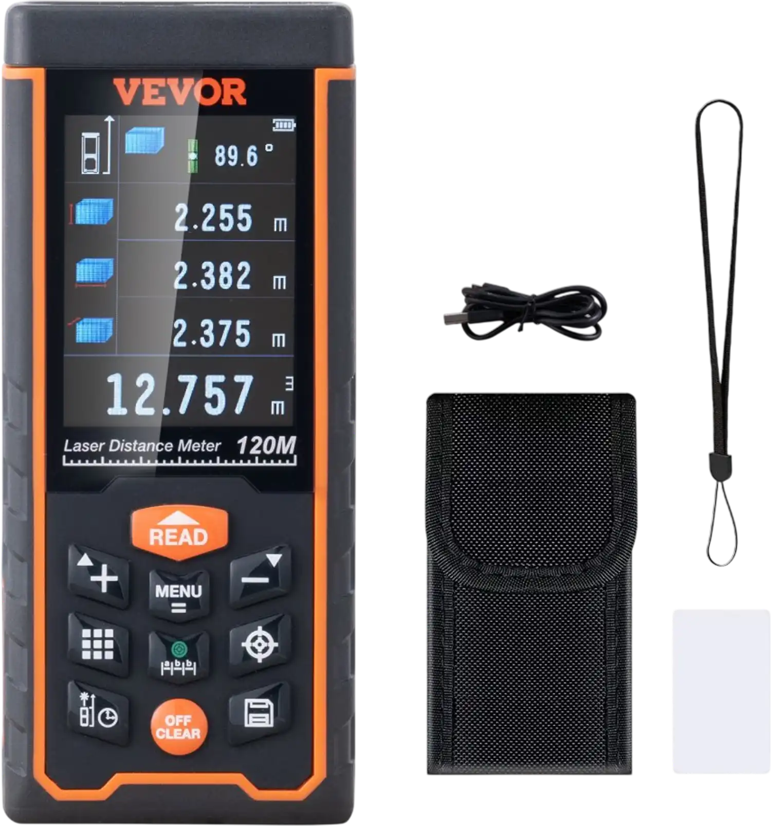 Vevor Laser Measure 400' Distance Meter with 2.4