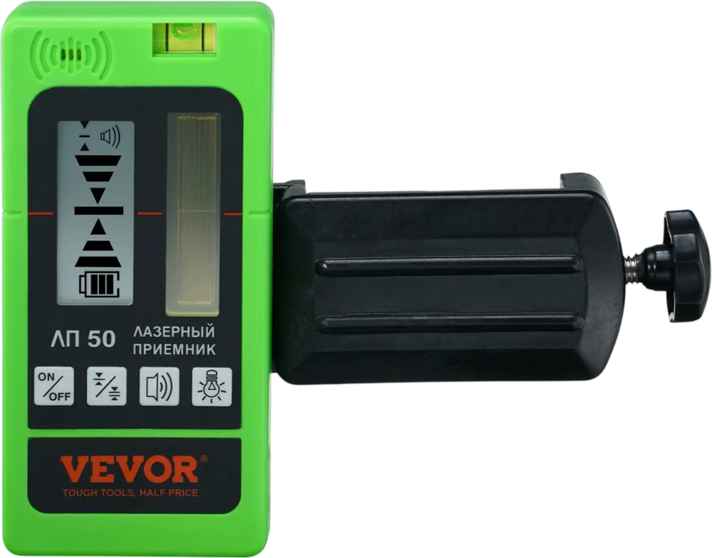 VEVOR Laser Receiver, 197 ft Working Range, Green Laser and Red Beam Detector for Pulsing Line Lasers, Customizable Speaker & Dual LCD Display & Built-In Bubble Level with Clamp for Laser Level Ebay美