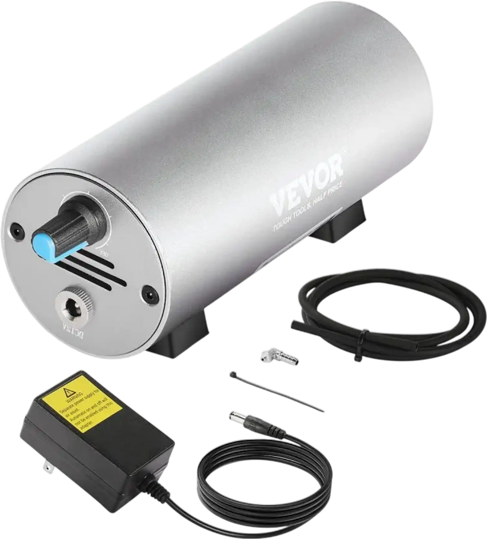 VEVOR Air Assist, Adjustable 30 L/min Airflow, Air Assist Pump Kit for Laser Cutter and Engraver, Clear Smoke and Dust, Reduce Surface Temperature, Shield Laser Lens, for Laser Engraver ≥ 20W