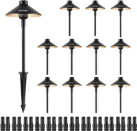 VEVOR 12 Pack Low Voltage Landscape Path Lights, 3W 210LM 12V-24VAC/DC Outdoor LED Pathway Lighting, 3000K Warm White Walkway Lights with Quick Connectors, IP66 Waterproof for Yard Garden Sidewalk