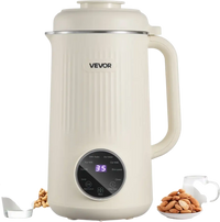 VEVOR 8-in-1 Nut Milk Maker, 41 oz Soy Milk Maker Machine with 10 Blades, for Homemade Oat, Nut, Soy, Juice, Milkshake, Rice Cereal, Plant-Based Beverages with Self-Cleaning, Boil Water, 12-Hour Delay