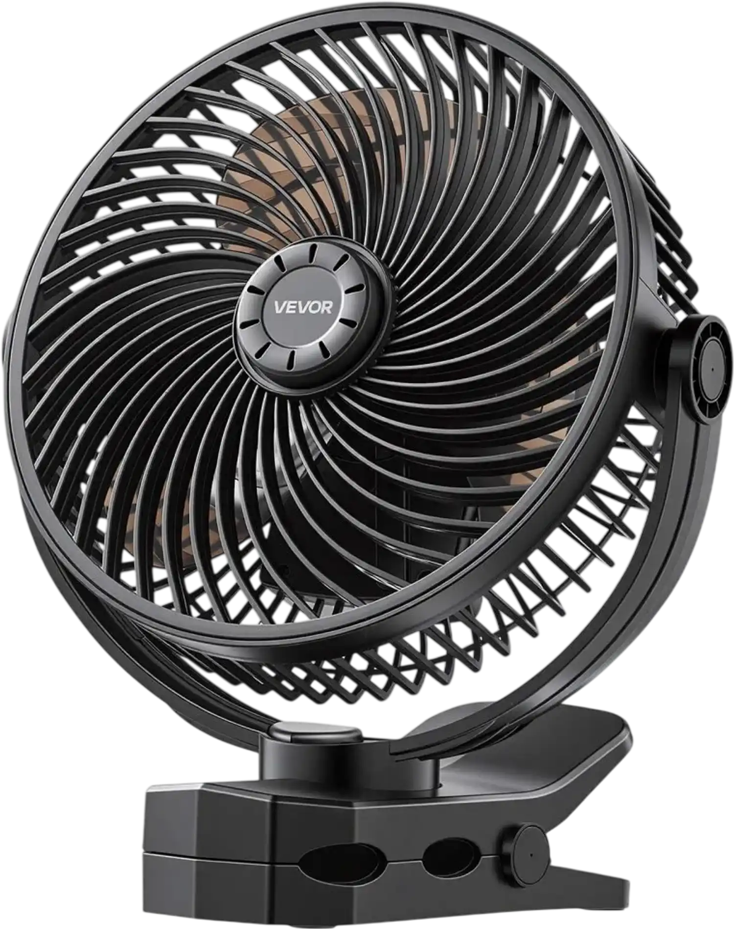 Vevor Clip Fan Portable Rechargeable USB 3-Speed Black New