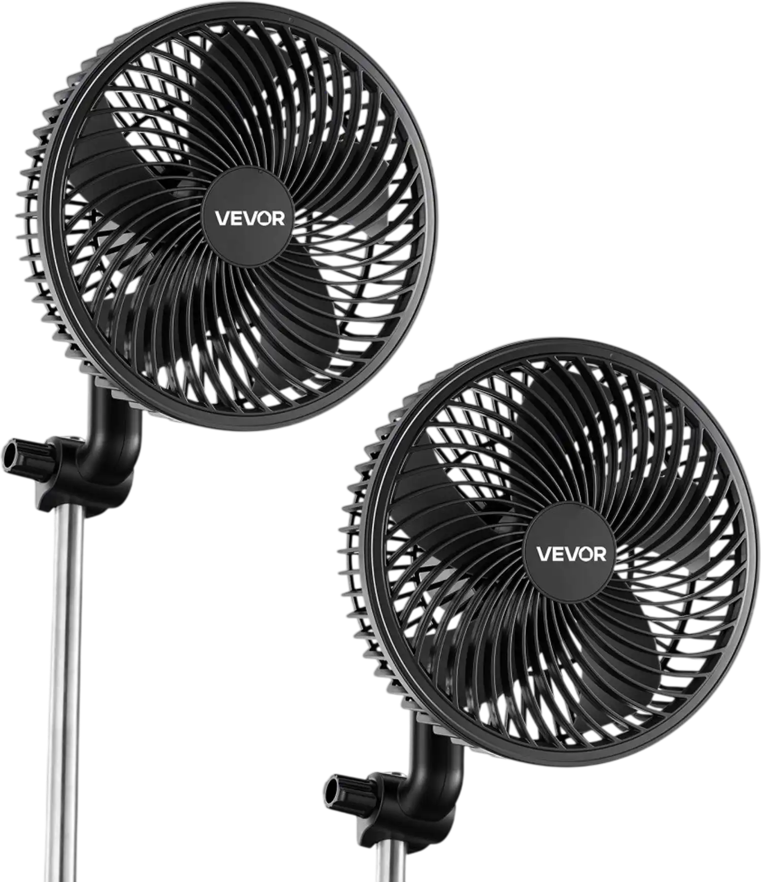 Vevor Plant Fan Grow Tent Clip-On Oscillating USB Rechargeable 2-Pack New
