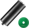 VEVOR Core Drill Bit, 4" Wet/Dry Diamond Core Drill Bits for Brick and Block, Concrete Core Drill Bit with Pilot Bit Adapter and Saw Blade, 9.5" Drilling Depth, 5/8"-11 Inner Thread, Laser Welding