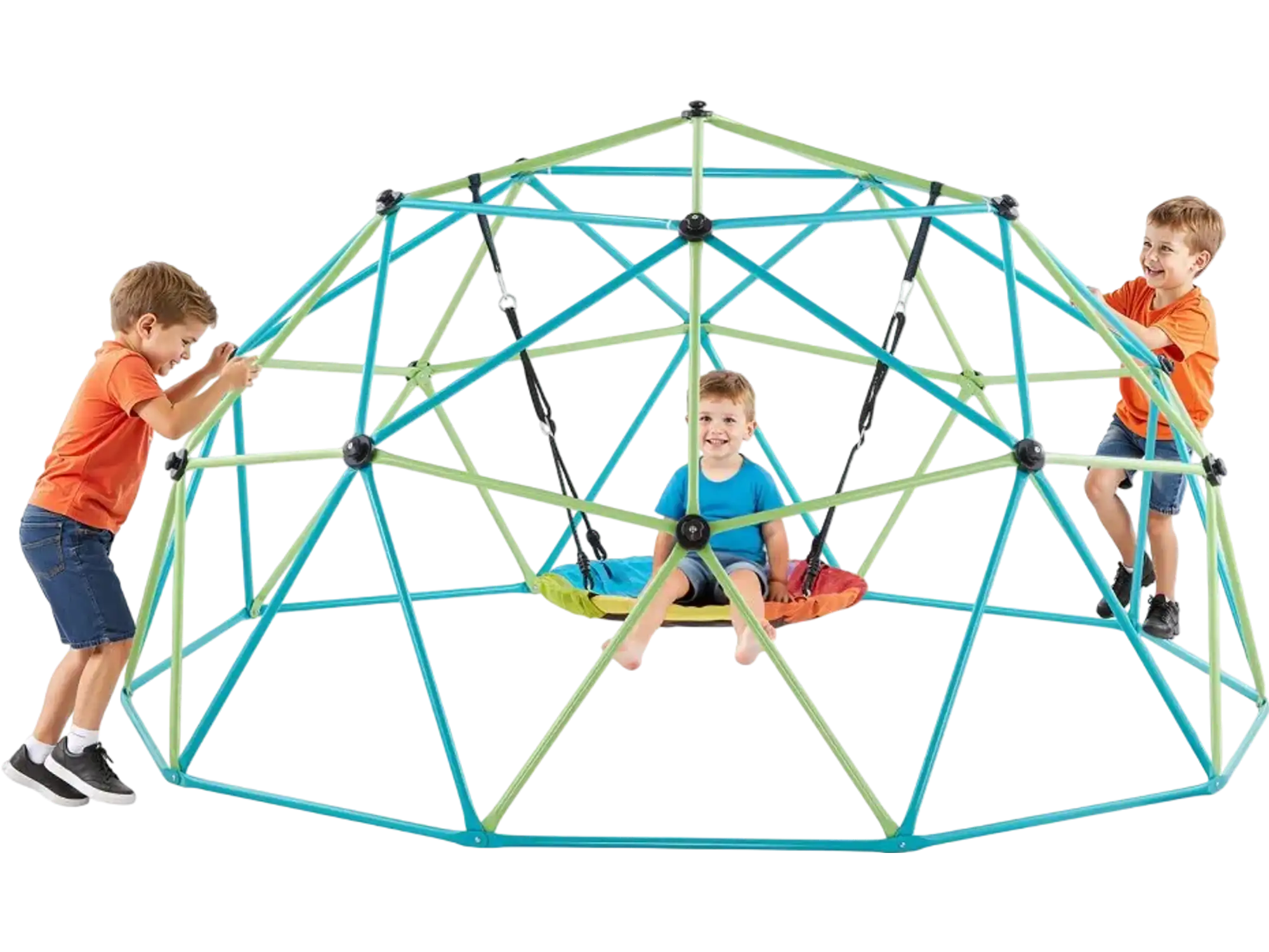 Vevor Climbing Dome 10' Geometric Dome Climber with Saucer Swing New