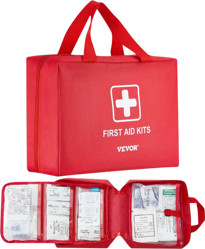 VEVOR First Aid Kit, 420 Pieces, 600D Nylon Large Survival First Aid Bag, Emergency Medical Supplies, for Home, Car, Office, Travel, Camping, Truck, Hiking, Sports, Vehicle and Outdoor Emergencies