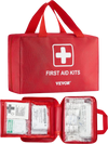 VEVOR First Aid Kit, 500 Pieces, 600D Nylon Large Survival First Aid Bag, Emergency Medical Supplies, for Home, Car, Office, Travel, Camping, Truck, Hiking, Sports, Vehicle and Outdoor Emergencies