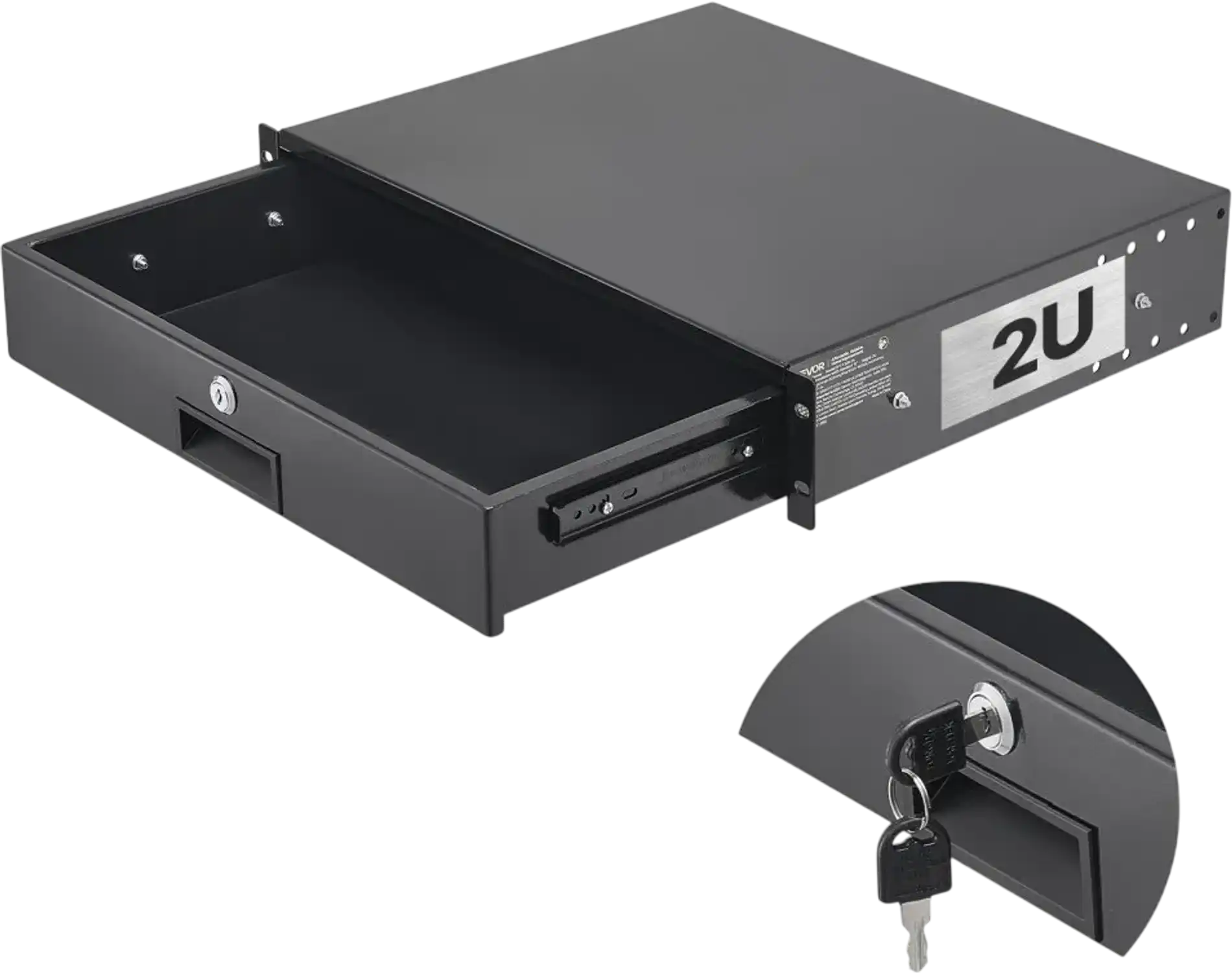 Vevor Rack Drawer 2U Lockable 19