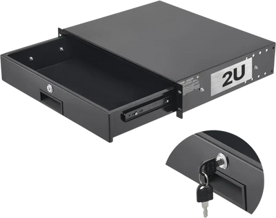 Vevor Rack Drawer 2U Lockable 19