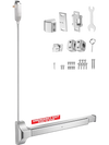 VEVOR Push Bar Panic Exit Device, 28" Stainless Steel Commercial Panic Bar for Exit Doors, Emergency Exit Door Hardware with Vertical Top Rod and Sticker, for 28"-41" Wood or Metal Door, Silver