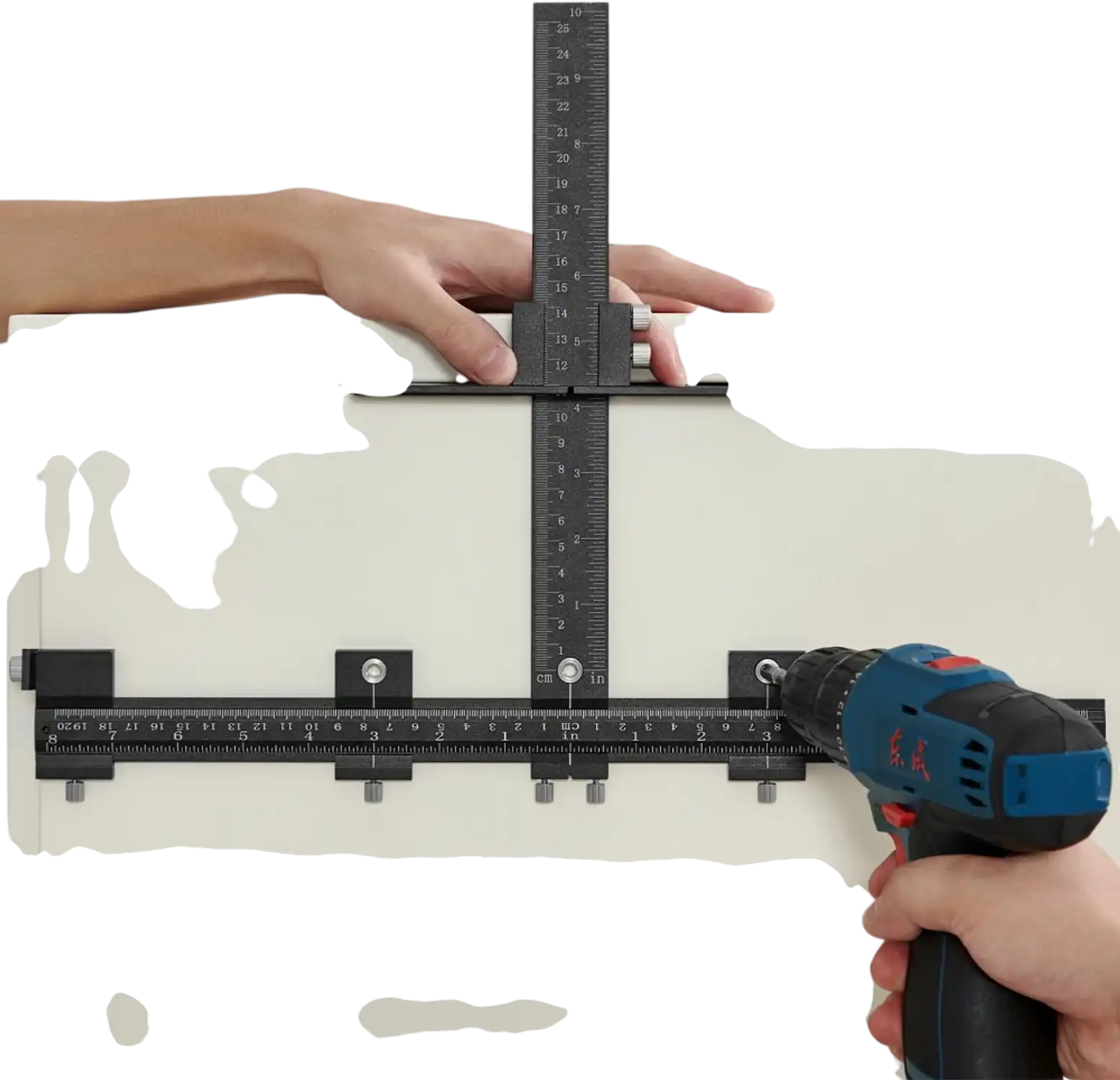 Vevor Cabinet Hardware Jig Adjustable Aluminum Alloy Handle Template Tool with Center Punch New
