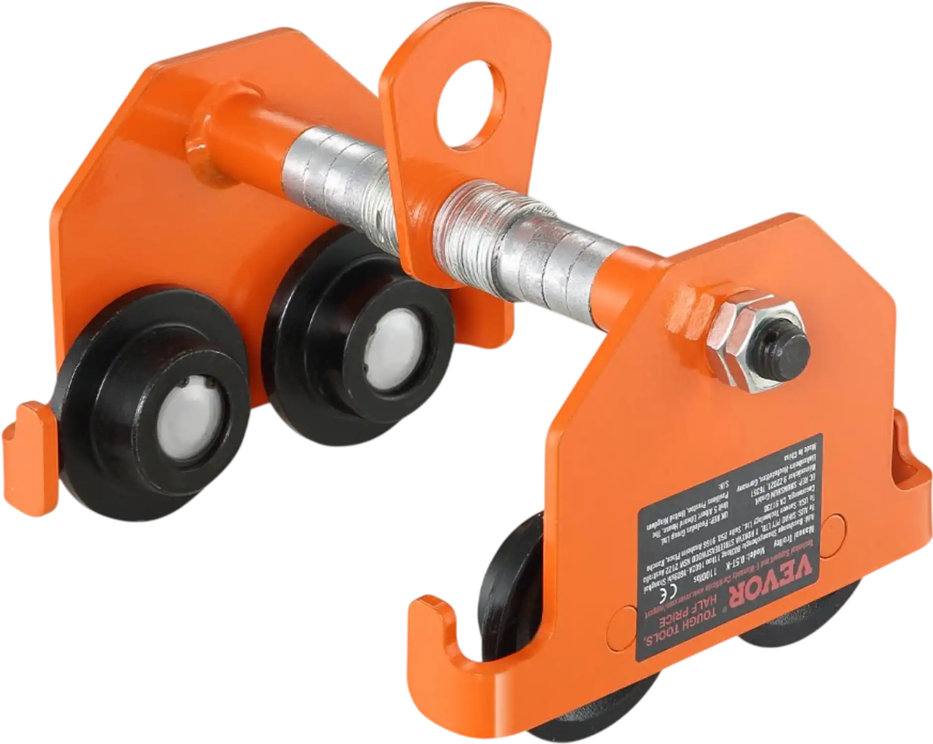 Vevor Manual Trolley Adjustable Push Beam Hoist 1100 lbs 0.5 Ton New
