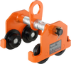 VEVOR Manual Trolley, 2200 lbs/1 Ton Load Capacity, Push Beam Trolley with Dual Wheels, Adjustable for I-Beam Flange Width 2.5" to 8", Heavy Duty Alloy Steel Garage Hoist for Straight Curved I Beam