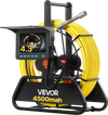 VEVOR Sewer Camera, 66 ft/20m, 4.3" Drain Inspection Camera, IP68 Waterproof Snake Plumbing Camera with Lights - 6 Adjustable LEDs, 4500mAh Battery & 16GB Card for Sewer Line Duct Pipes