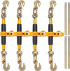 VEVOR Ratchet Chain Binder, 5/16"-3/8" Heavy Duty Load Binders, with G80 Hooks 7,100 lbs Secure Load Limit, Labor-saving Anti-skid Handle, Tie Down Hauling Chain Binders for Flatbed Truck Trailer, 4 P