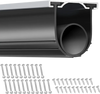 VEVOR Garage Door Seals Bottom Rubber, U Shape +O Ring Combination Garage Door Weather Stripping with Pre-drilled Aluminum Track Retainer Kit, 5/16 inch T-ends and 3 3/4 inch Width (16 Ft, Black)