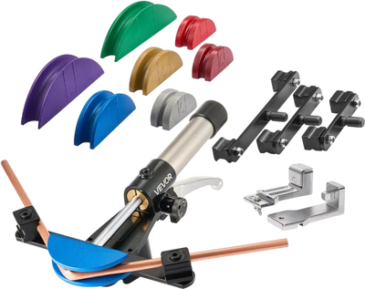 VEVOR Hydraulic Tubing Bender Kit, 1/4 to 7/8 Inch, Copper Tube Pipe Bender, Forward/Reverse HVAC Bending Tool, with 7 Color Aluminium Alloy Dies, for HVAC Air Conditioning Refrigeration Auto Repair