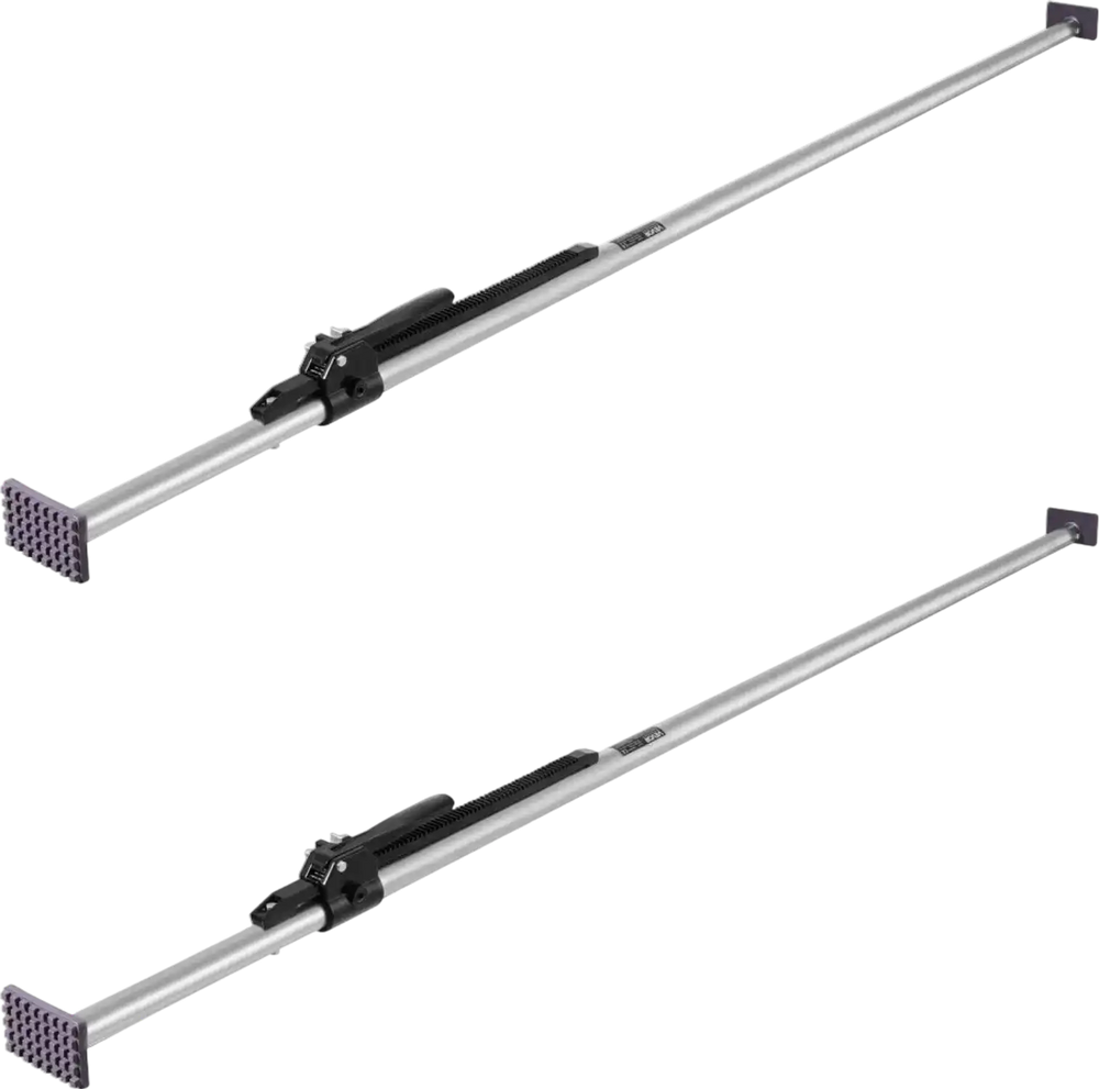 VEVOR Cargo Bar, Cargo Bar Adjustable from 89" to 104", Heavy-duty Steel Cargos Stabilizer with Non-Slip Foot Pads, Truck Bed Load Lock Bars for Box Trucks, Semi-Trailers, Trailers (2PCS)