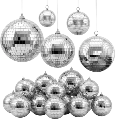 Vevor Disco Mirror Ball Set Silver Hanging Party Decor New