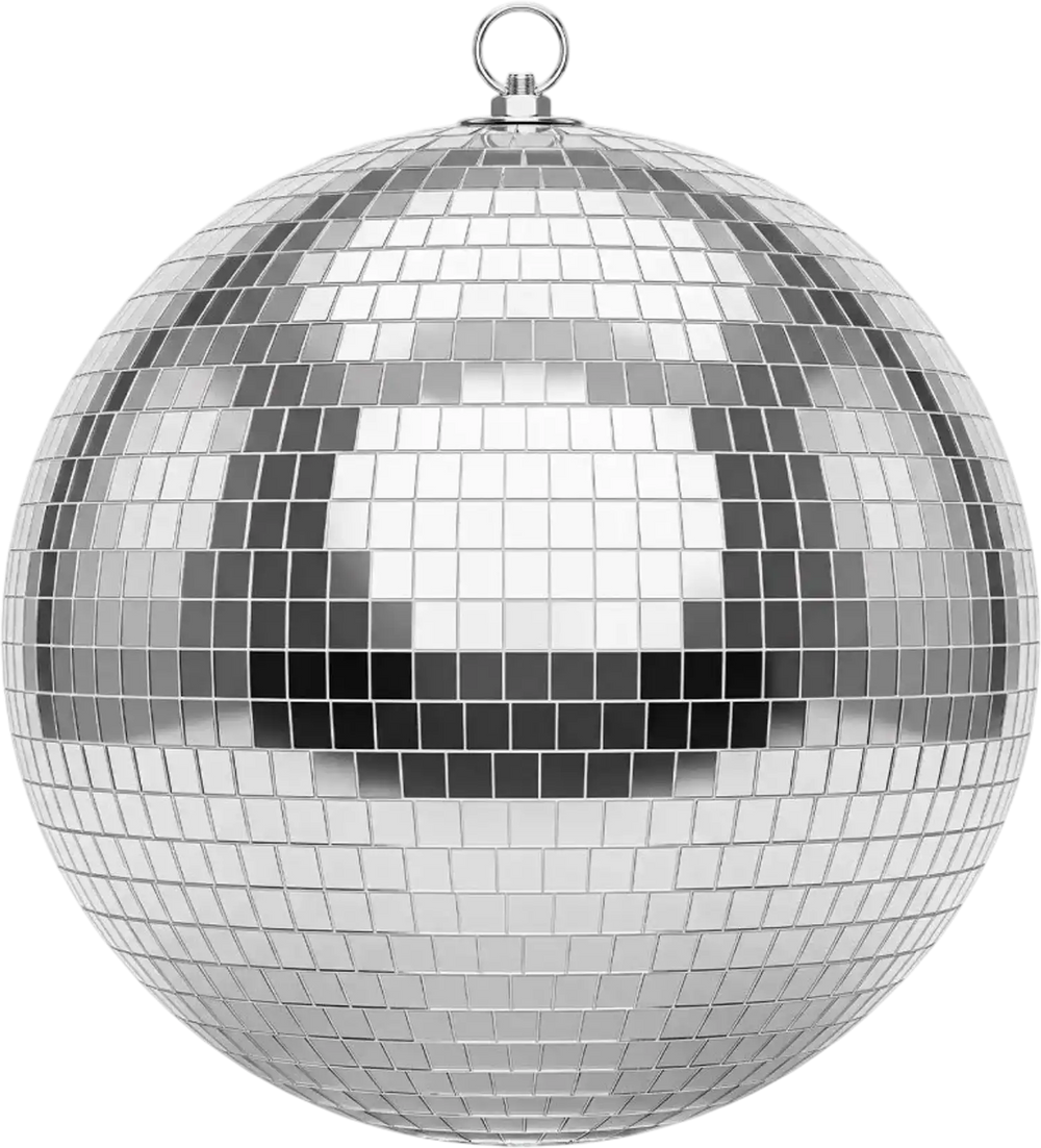 VEVOR Mirror Disco Ball 12 Inch Silver Reflective Ball with Hanging Ring, for Party Home Decoration Stage Props DJ Dance Club, 2 Mirror Tile Sizes, Reflects Light, Large Wedding Music Birthday Decor