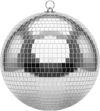 VEVOR Mirror Disco Ball 12 Inch Silver Reflective Ball with Hanging Ring, for Party Home Decoration Stage Props DJ Dance Club, 2 Mirror Tile Sizes, Reflects Light, Large Wedding Music Birthday Decor