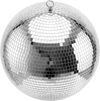 VEVOR Mirror Disco Ball 16 Inch Silver Reflective Ball with Hanging Ring, for Party Home Decoration Stage Props DJ Dance Club, 2 Mirror Tile Sizes, Reflects Light, Large Wedding Music Birthday Decor