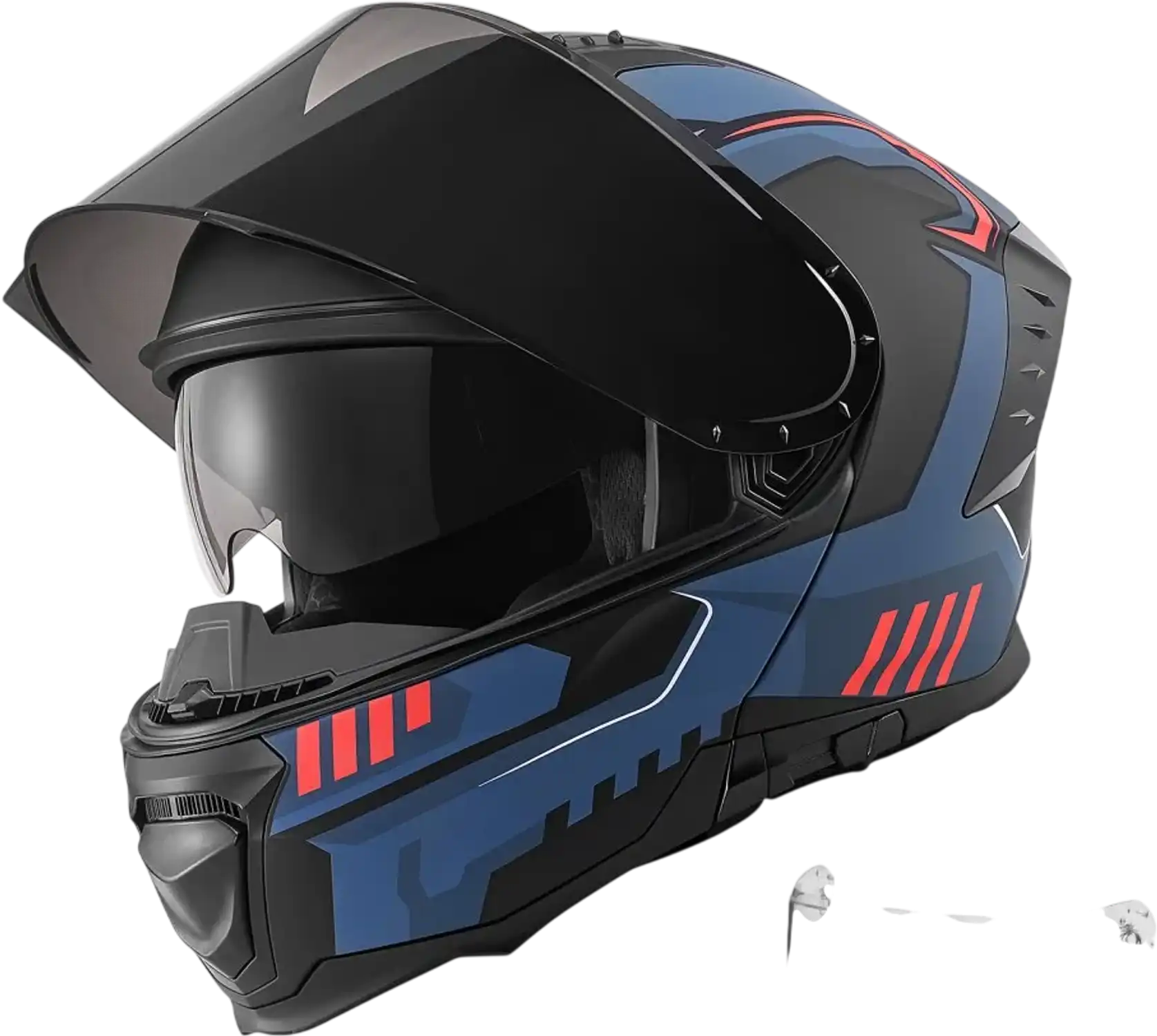 Vevor Modular Motorcycle Helmet Flip-Up Full Face Dual Visor Adult Helmet M New