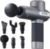 VEVOR Mini Massage Gun, Percussion Muscle Massage Gun for Athletes - with 5 Speed Levels & 6 Massage Heads, 7.4V 2500mAh Batteries, Handheld Small Massage Gun for Pain Relief, Muscle Relaxation