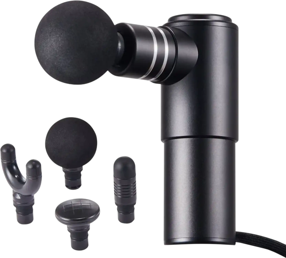 VEVOR Massage Gun Deep Tissue, Percussion Mini Muscle Massage Gun for Athletes - with 4 Speed Levels & 4 Massage Heads, 12V 2500mAh Batteries, Handheld Massage Gun for Pain Relief, Muscle Relaxation
