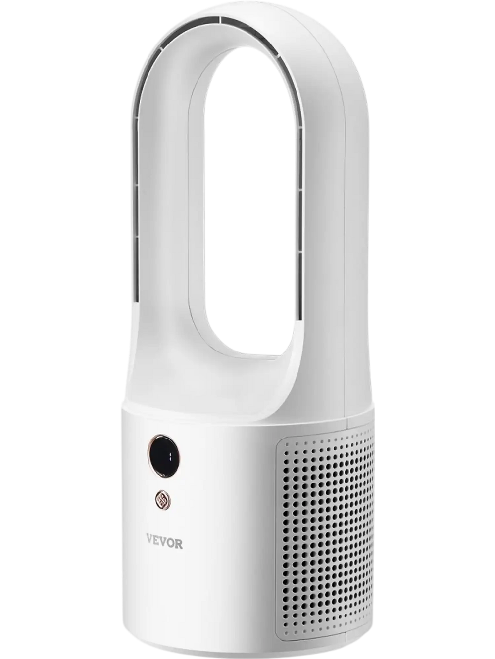 VEVOR Desk Fan Bladeless, 12.99 Inch Kids-Friendly Personal Portable Desk Fan, 6-Speed USB Quiet Cooling Small Tower Fan with Button Control, Blows Cold Air for Office, Home (Plug to Use, No Battery)