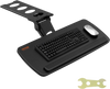 VEVOR Keyboard Tray under Desk Adjustable Height, Height and Angle Adjustable under Desk Keyboard Tray Slide out, Large 25x9.8 inch Keyboard Holder under Desk for Typing in Home, Office Work