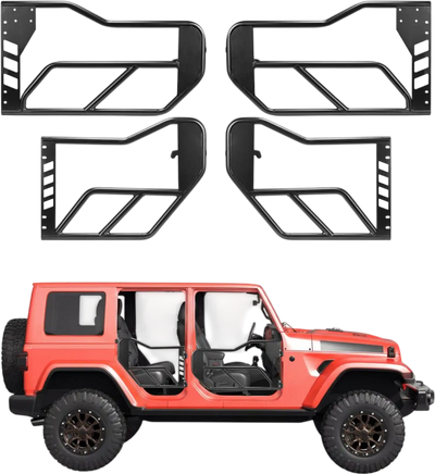 Vevor Jeep Tube Doors 4-Door Front & Rear Tubular Half Doors for 2018-2026 Wrangler JL Unlimited & 2020-2026 Gladiator JT New