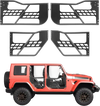 VEVOR Jeep Tube Doors, 4-Door, Compatible with 2007-2018 Jeep Wrangler JK JKU Unlimited, Steel Off Road Front & Rear Tubular Half Doors with Storage Bag, Rubber Pads, Heavy-Duty Hinges and OE Latch