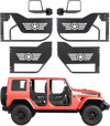 VEVOR Jeep Tube Doors, 4-Door, Compatible with 2018-2026 Jeep Wrangler JL JLU & Gladiator JT 4XE, Steel Off Road Front & Rear Tubular Half Doors with DOT Certified Side View Mirrors