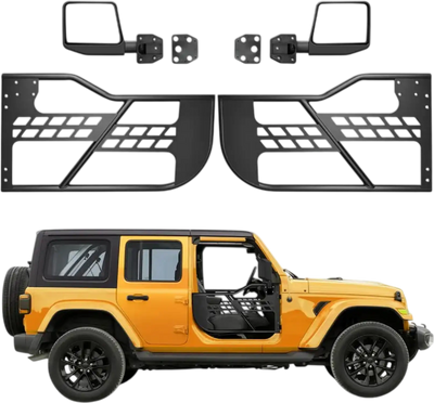 Vevor Tube Doors 2-Door Hunting Style for 2018-2024 Jeep Wrangler JL & 2020-2024 Jeep Gladiator JT New