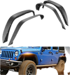 VEVOR Fender Flare, Front & Rear Fender Flares Compatible with 2007-2018 Jeeps JK/JKU 2/4 Doors, Fine-Textured Black Paintable Off-Road Steel Liner Set, Fenders for Jeep JK, Rust-Resistant Coating