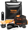 VEVOR Off-Road Recovery Kit, 3" x 30', Heavy Duty Winch Recovery Kit with 30000 lbs Tow Straps, 44092 lbs D-Ring Shackles, Shackle Receiver, Snatch Block Pulley, Gloves, Storage Bag for ATV Jeep Truck