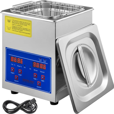 VEVOR Sonic Cleaner 2L Digital Ultrasonic Parts Cleaner with Timer 40kHz Professional 304 Stainless Steel Sonic Cleaner 110V for Jewelry Watch Glasses Diamond Eyeglass Small Parts Cleaning