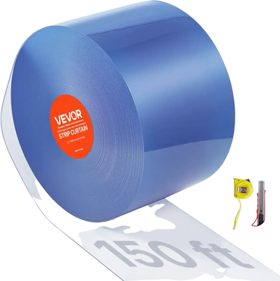 Vevor PVC Strip Curtain Door Bulk Roll 150' x 8
