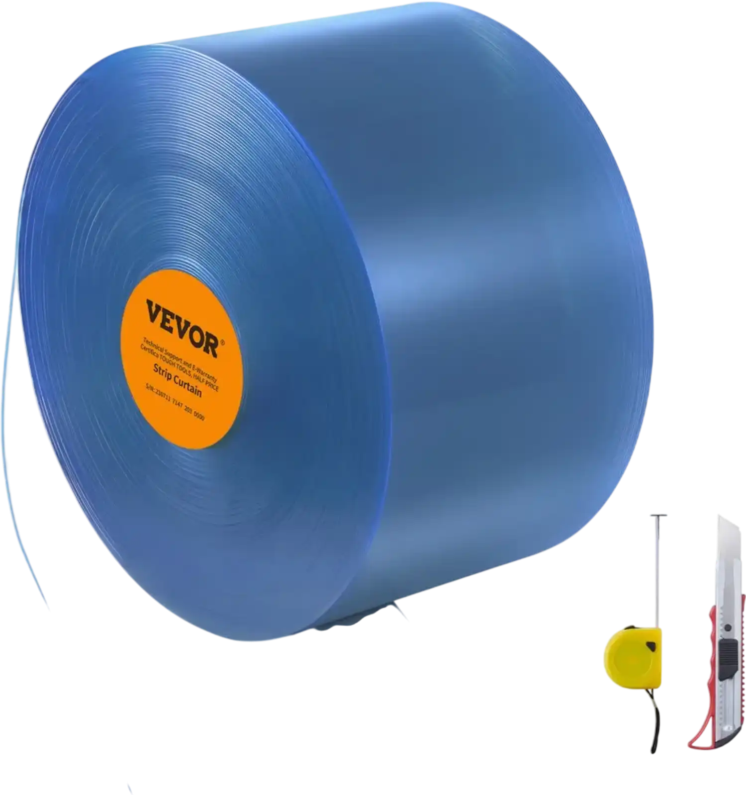 Vevor Strip Curtain Clear PVC Smooth Door Bulk Roll 164' x 8
