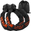 VEVOR Synthetic Soft Shackle, 1/2" x 22" (2 Pack) 44092 lbs (20 Ton) Breaking Strength Recovery Tow Shackles with Extra 2 Sleeves & Storage Bag for UTV, ATV, Trucks, Jeep, Off-Road Vehicles, Black
