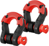 VEVOR 3/4" D-Ring Shackle, 2 Pack Alloy Steel Shackles 66139 lbs (30 Ton) Break Strength with 7/8" Screw Pin, Isolators & Washers, Heavy Duty Off Road Vehicle Recovery Shackle for Jeep Truck, Black