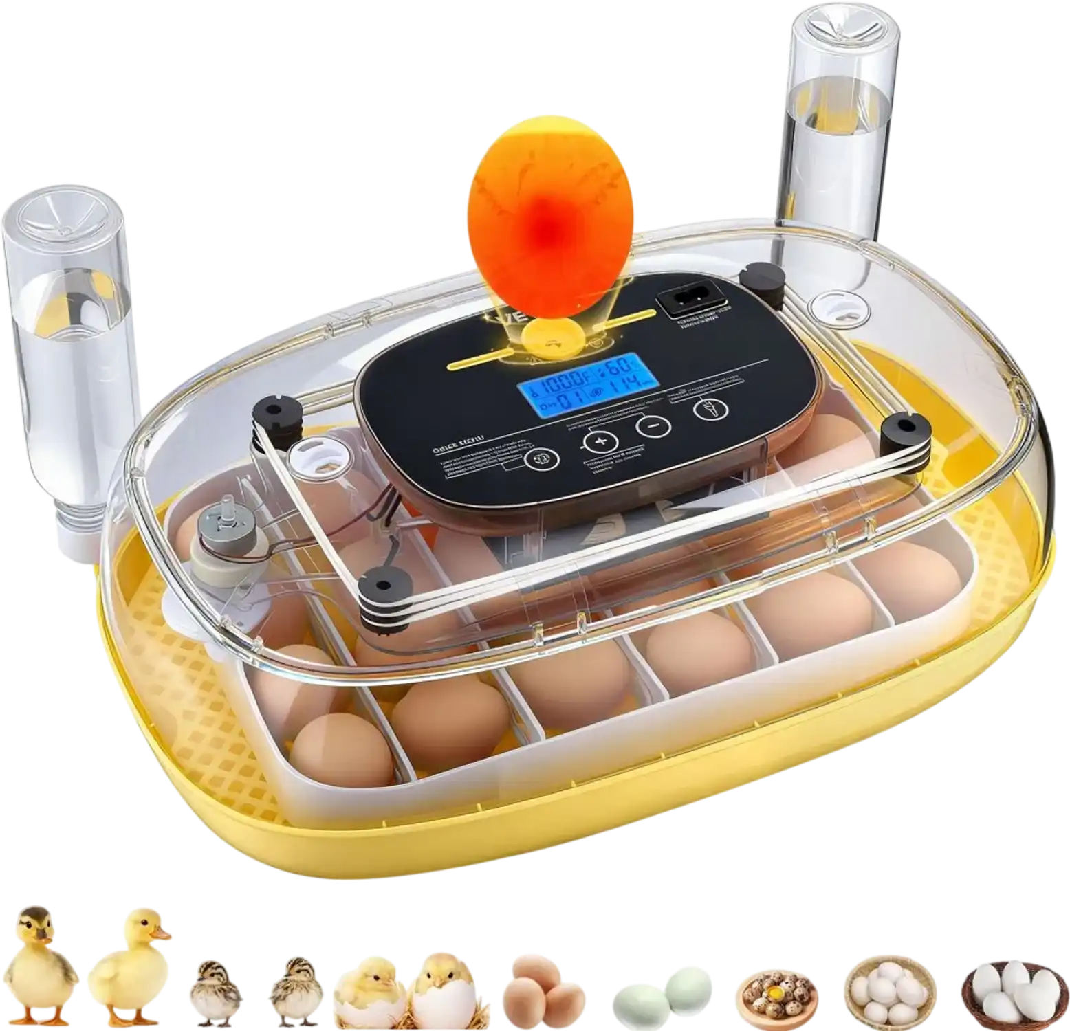 Vevor Egg Incubator 24 Egg Automatic Turner with LED Candler and Humidity Control New