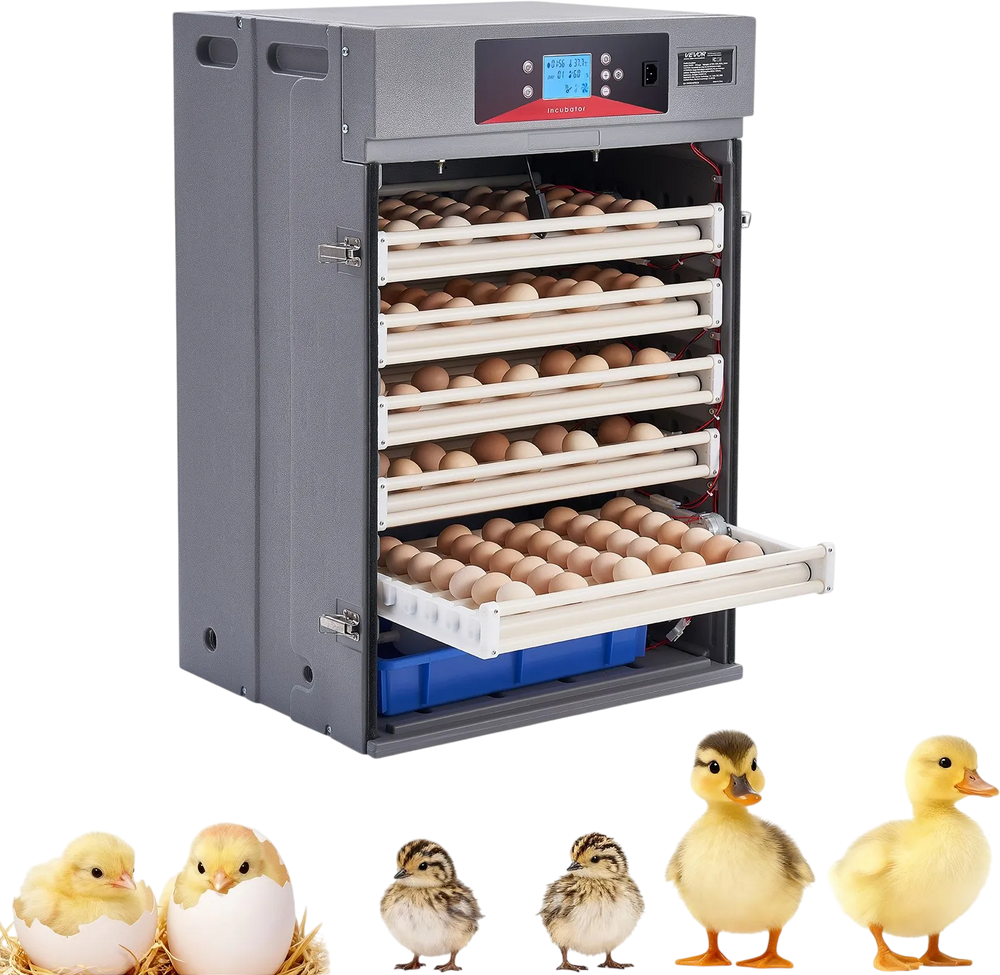 VEVOR 400 Egg Incubator, Poultry Incubator Cabinet with Automatic Eggs Turning, Temperature & Humidity Control, Heating & Cooling Egg Hatcher, Commercial Incubators for Hatching Chicks Ducks Goose