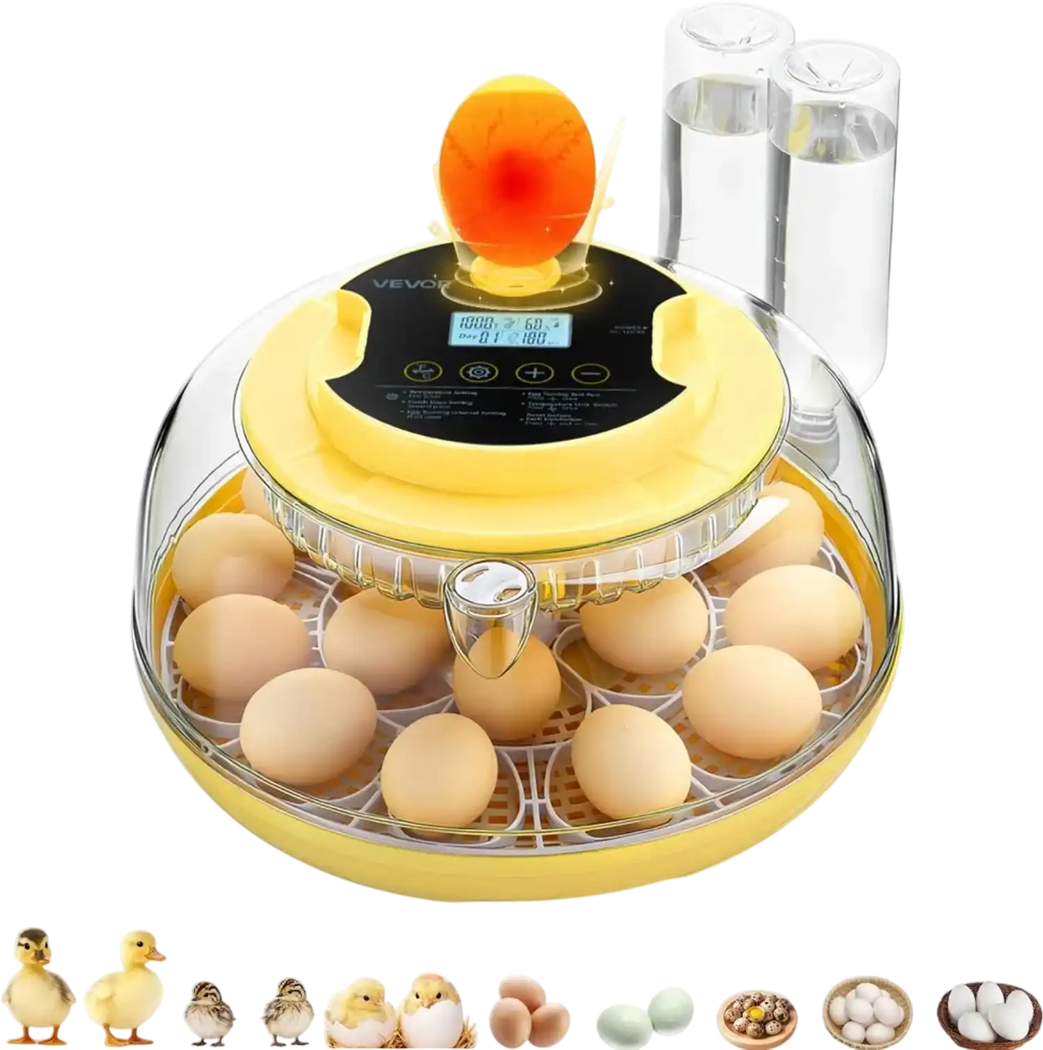 Vevor Incubator 18 Egg Automatic Egg Turner with LED Candler New