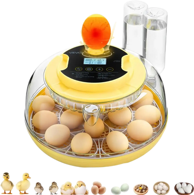 Vevor Incubator 18 Egg Automatic Egg Turner with LED Candler New