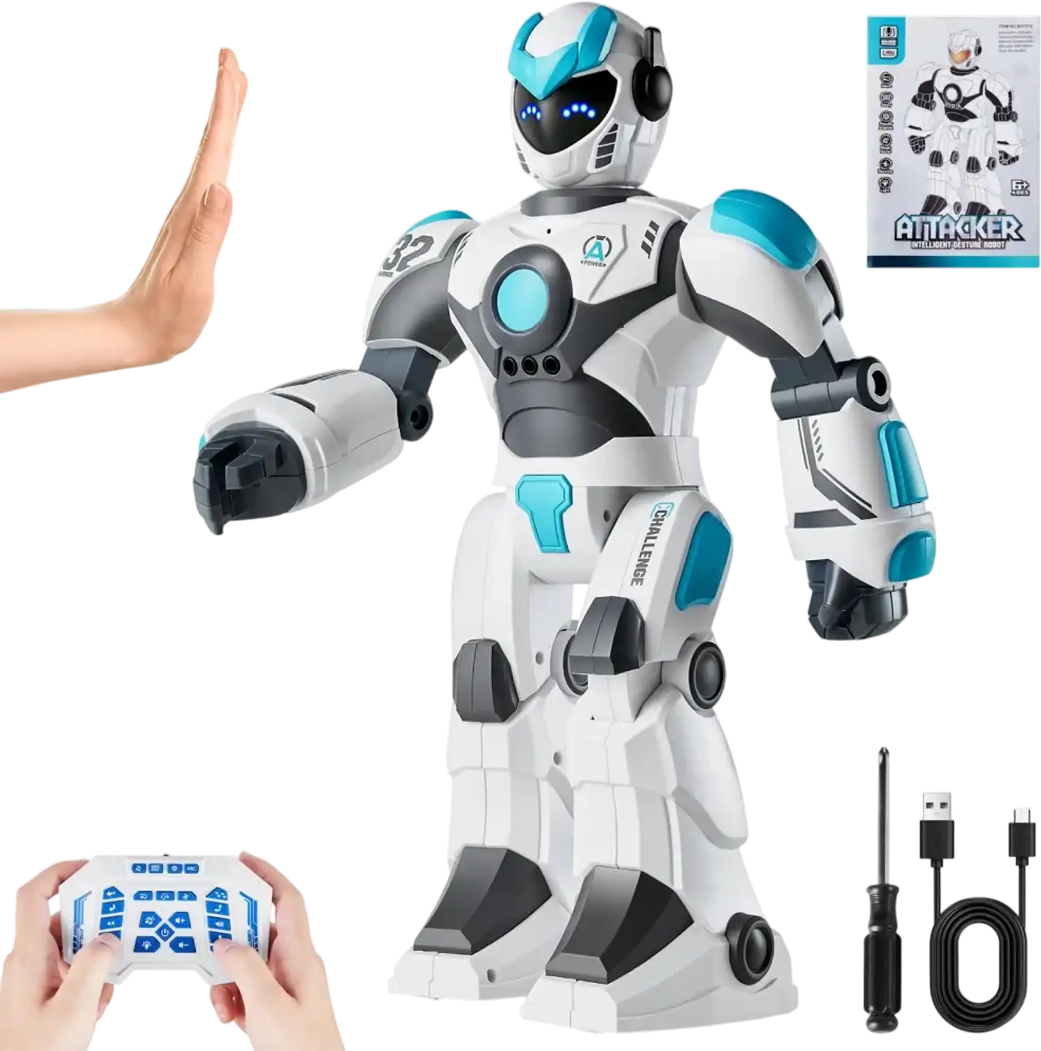 Vevor Robot Toy Smart RC Programmable Voice and Gesture Control New