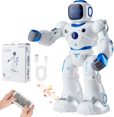 VEVOR RC Robot Toys for Kids, 2.4GHz Programmable Remote Control Smart Robot with Touch, Voice & APP Control, Interactive Singing Dancing Robot for Age 3 4 5 6 7 8 10 Year Old Boys Girls Birthday Gift