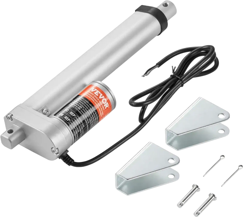 VEVOR 12V Linear Actuator - 6 Inch Stroke, High Load Capacity 330lbs with Mounting Bracket and IP54 Protection