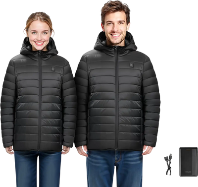Vevor Heated Jacket Men's Soft Shell Electric Heating Coat Black M New